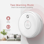 10 Packs Fire Alarms Smoke Detectors, Smoke Alarm Battery Operated, Fire Alarm with Test Button & Low Battery Signal, Photoelectric Technology Fire Detectors for Bedroom and Home