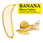 Guyuyii Banana Cutter Slicer - Quick, Safe, and Even Slices for Fruit Salads and Snacks - A Must-Have Kitchen Gadget for Kids, Adults, Elderly, and Healthy Eaters