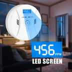2 in 1 CO & Smoke Detectors, Carbon Monoxide Detector,with 9V Battery,Digital Display, Smoke Detector Carbon Monoxide Detector Combo,Alarm for Home or Office,Easy to Install