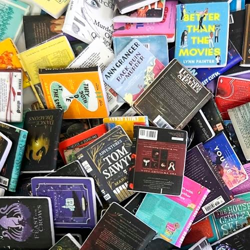 200 PCS Book Miniatures Set, Mini Books for Anxiety Bookshelf, Dollhouse Decor, DIY Crafting, Accessories Mini Miniatures Books