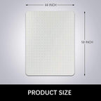 Kuyal Office Chair Mat for Carpets,Transparent Thick and Sturdy Highly Premium Quality Floor Mats for Low and No Pile Carpeted Floors, with Studs (44" X 58" Rectangle)