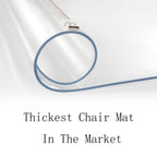 Thickest Chair Mat for Hardwood Floor - 1/8" Thick 47" X 35" Crystal Clear Chair Mat for Hard Floor, Can't be Used on Carpet Floor