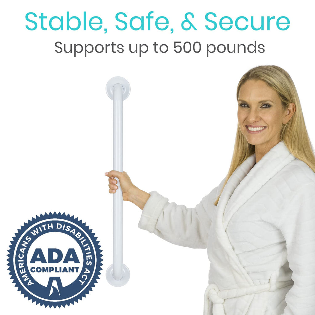 Vive Grab Bar for Bathtubs and Showers - Handicap Bathroom Safety Handrail for Elderly - Wall Senior Rail Handle for Tub, Toilet, Bath