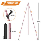 Easel Stand for Display, Aredy 63" Portable Painting Easel, Lightweight Metal Easels for Painting Canvas, Wedding Sign (2 Pack, Pink)
