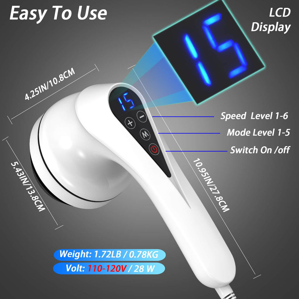 BDLENTIL Cellulite Massager, Body Sculpting Machine, Lymphatic Drainage Massager, Stomach Massager, Vibrating Cellulite Roller,Handheld Beauty Sculpt Massager for Belly Butt Waist Leg Used at Home