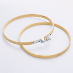 Pllieay 12 Pieces 5 Inch Embroidery Hoops Bamboo Circle Cross Stitch Hoop Ring for Embroidery, Art Craft Handy Sewing and Christmas Decoration