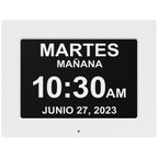American Lifetime 【New 2024】 Dementia Clock Large Digital Clock for Seniors, Digital Clock with Custom Alarms, Clock with Day & Date for Elderly, Large Number Digital Clock White Extra Large