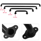Purife 24 Inch No-Slip Black Metal Stair Railing Indoor - 2 FT Inside Wall Mounted Staircase Handrail, Outdoor Steps Hand Rails, Deck Banister Railing, Safety Grab Bar for Senior Elderly