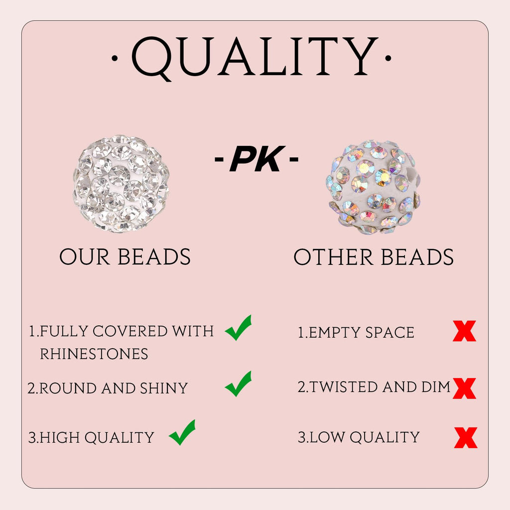 200pcs 10mm Emerald Rhinestone Beads for Jewelry Making, Shiny Round Shamballa Disco Ball Beads Bulk, Sparkle Crystal Clay Christmas for Bracelet Baseball Necklace Earring Crafting and DIY