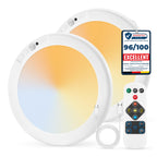 Combuh Rechargeable Motion Sensor Ceiling Light with Remote Wireless, 85 Days Battery Powered Shower Lamp Magnetic Dimming Timing Stick on Cordless Lighting for Closet Pantry without Electricity 2Pack