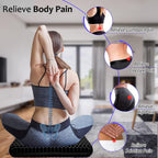Gel Seat Cushion for Long Sitting, Extra Thick Gel Cushion for Wheelchair Soft Chair Pads Cushion for Office Home Chairs Car Seats Long Trips - Back Sciatica Hip Tailbone Pain Relief Cushion (Black)