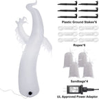 Sizonjoy 12 Ft Giant Halloween Inflatable Ghost, Blow Up Halloween Decorations Built-in LED Lights for IndoorOutdoor Yard Garden Includes Stakes