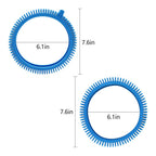 AMI PARTS 896584000-143 Blue Front Tires Kit with Super Hump& 896584000-082 Blue Standard Back Tire Replacement Part for Pool Cleaners(Pack of 2 Each)