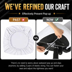 Water-Resistant Stretchable Desk Office Chair Seat Cushion Covers - Universal Spandex Computer Chair Slipcover - Removable Washable Cushion Protectors for Dogs, Cats, Black