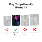 JETech Matte Case for iPhone 13 6.1-Inch, Shockproof Military Grade Drop Protection, Frosted Translucent Back Phone Cover, Anti-Fingerprint (Black)