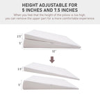 SUNYRISY Adjustable Wide Size Bed Wedge Pillow, Wedge Mattress Topper with Washable Cover, Mattress Wedge Lifter, Inclined Mattress Elevator for Acid Reflux, Neck & Back Pain, Anti-snoring, Queen