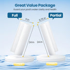 CPLIKE 48 Sq.Ft FS-2004 DE Grid Pool Replacement Filt-er Set Compatible with Unicel FS-2004, for Hayward Pro-Grid DE4820, for MicroClear DE4800, 7 Full + 1 Partial for 48 Sq.Ft (24 inch Height)