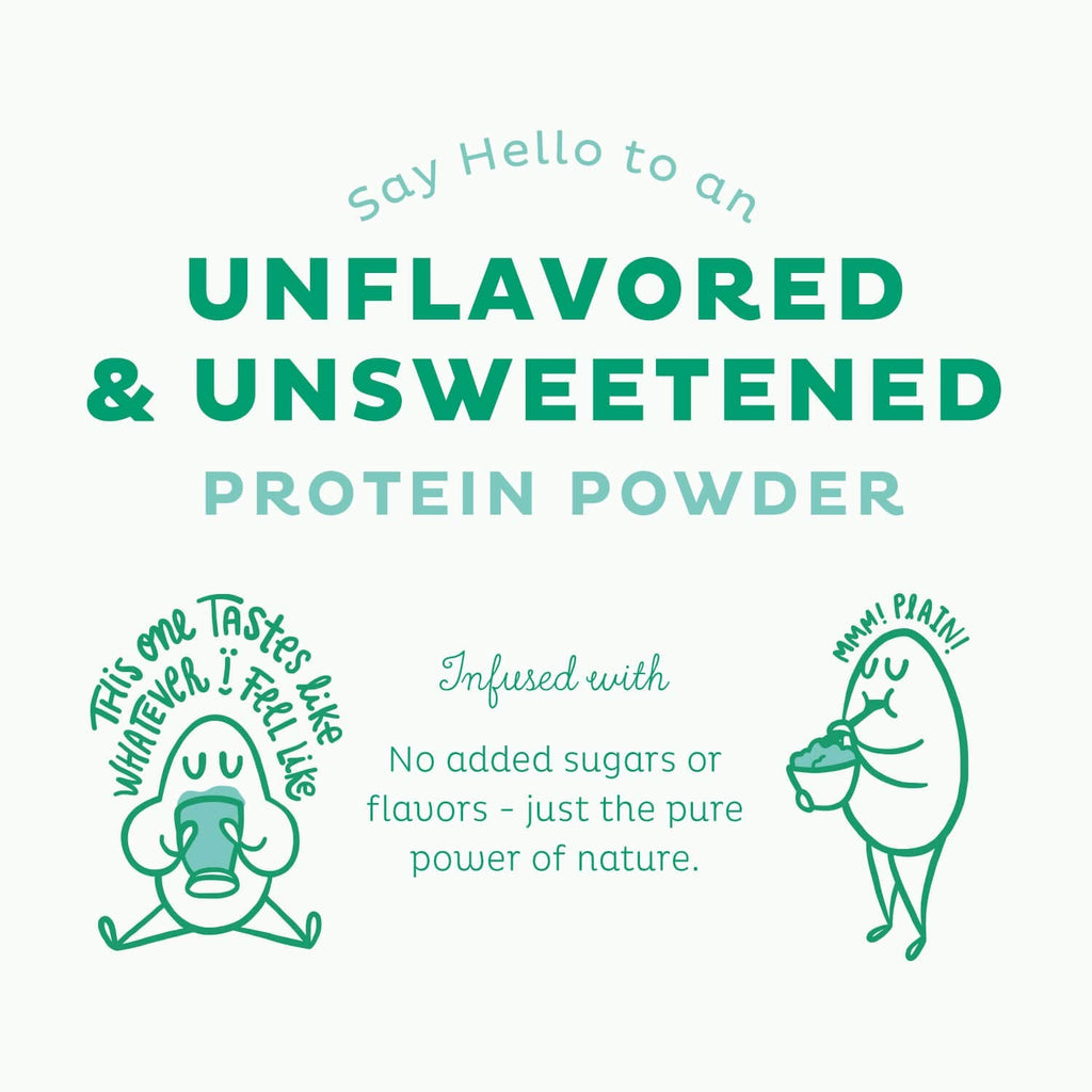 KOS Vegan Protein Powder, Unflavored & Unsweetened - Low Carb Pea Protein Blend, Organic Superfood Rich in Vitamins & Minerals - Keto, Soy, Dairy Free - Meal Replacement for Women & Men - 20 Servings