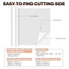HTVRONT Heat Transfer Vinyl White Iron on Vinyl-12 x 60FT White HTV Vinyl Roll Easy to Cut & Weed for Heat Vinyl Design