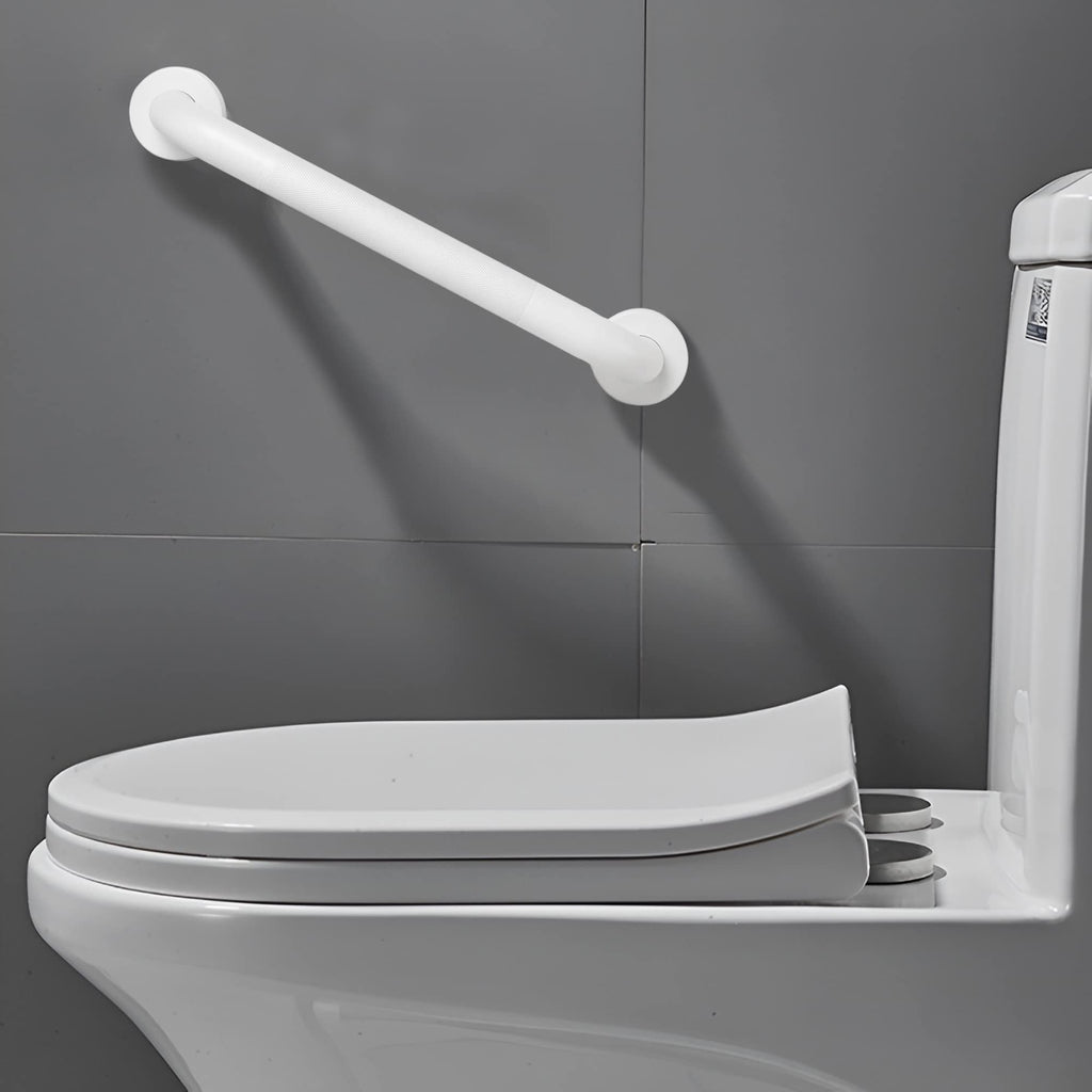 Rackickyer Shower Grab Bar, 2 Pack 32 Inch White Bathroom Grab Bar, 1.25" Diameter 304 Stainless Steel Anti-Slip Grab Bars for Bathtubs and Showers, Handicap Shower Grab Bar for Seniors Elderly