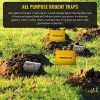 Cinch Mole Trap with Tunnel Marking Flag (Small) Heavy-Duty, Reusable Rodent Trapping System | Lawn, Garden, and Outdoor Use | Weather Resistant Steel