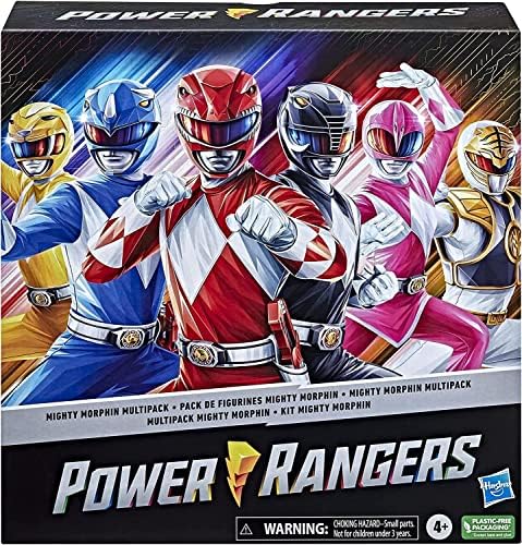 Power Rangers Mighty Morphin Multipack 12-inch Action Figure 6-Pack, Toys with Accessories for Kids 4 and Up (Amazon Exclusive)