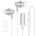 Wired Earbuds for iPhone 17e/17/17 Pro/17 Pro Max/16e/16/16 Plus/16 Pro Max/15 Plus/15 Pro/15 ProMax Ear Buds USB C Wired Headphones Type C Earphone with Microphone, Volume Control, Noise Canceling