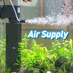 TARARIUM Fish Tank Filter Small Pond Filter for 100-200 Gal. Tank Crystal 420GPH Biochemical Filtration Powerful Submersible Water Pump Large Aquarium Accessories Air Supply