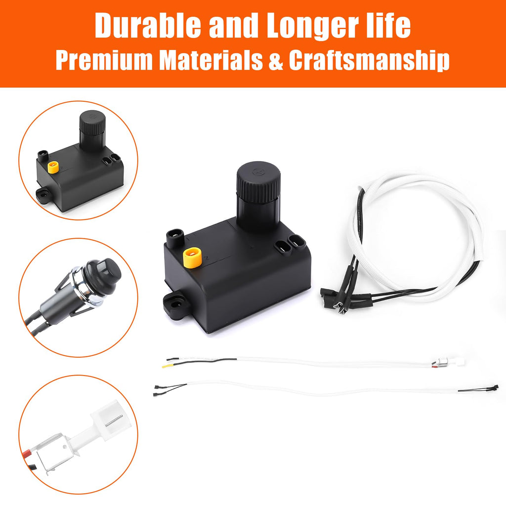 Uniflasy 7642 Grill Igniter Button for Weber Spirit 210 & Spirit 310 Grill Models with Up Front Controls (Model Years 2013 and Newer), Igniter Kit for Models E-210, S-210, E-310, SP-310