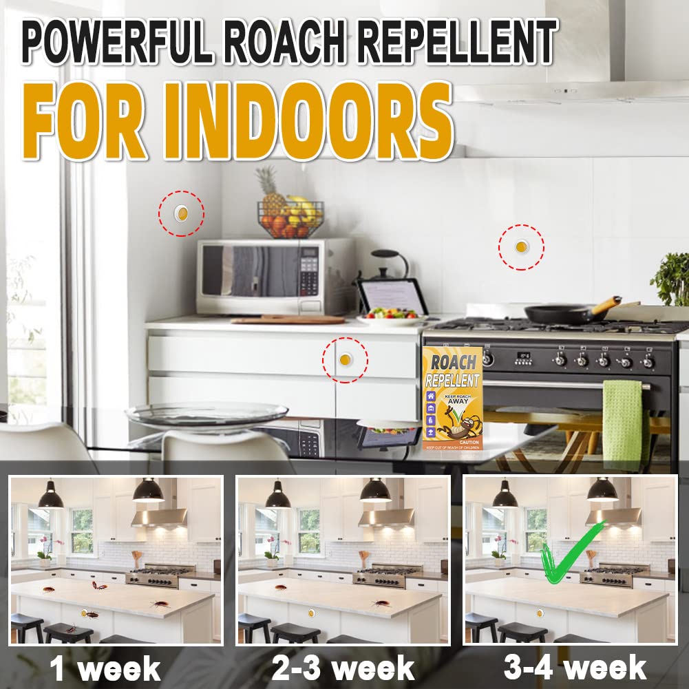 DALIYREPAL Roach Repellent,Cockroach Repellent,Roach Away, Roach Repeller for Indoor/Outdoor Use,Cockroach Deterrent, Roach Control, 8 Count Effectively Roach Control Safe Around Pet & Plant