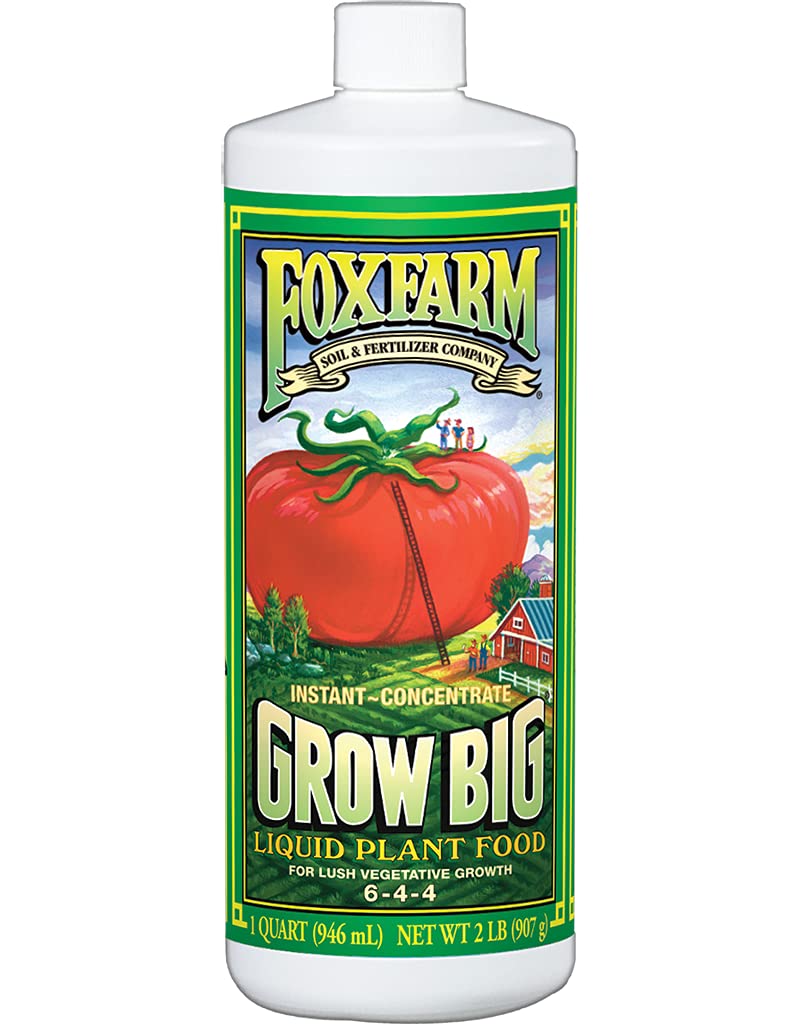 Fox Farm Fertilizer Soil Liquid Nutrient: Grow Big + Twin Canaries Chart (32 oz Bottle)