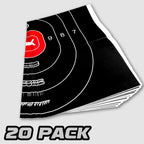 Shooting Range Silhouette Paper Target - 23X35 Inches - Suitable for Handguns, Rifles, Airguns, BB Guns (20 Pack, White & Black)