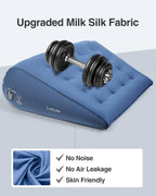 Luxtude Inflatable Wedge Pillow for Sleep Apnea, Travel Wedge Pillow for Back Pain Relief, Knee Leg Elevation Support, Inflatable Bed Pillows for Sleeping, Back Support for Sitting Up