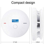4 Pack 10 Year Battery Operated Smoke and Carbon Monoxide Detector, Portable Fire Co Alarm for Home and Kitchen (White)