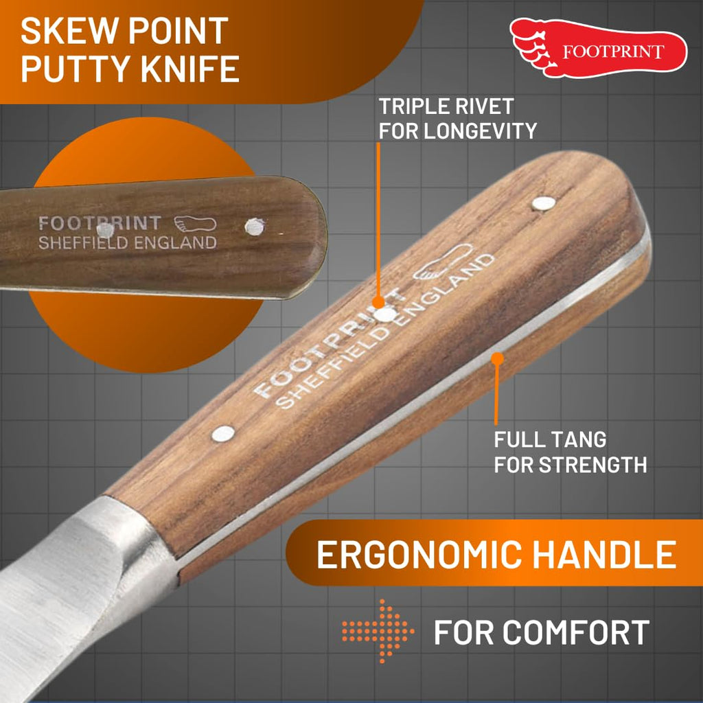 Footprint 2030 Professional Clipt Point Putty Knife, 4.5 inch