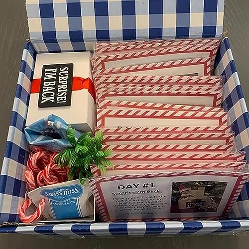 Aimeryup 2024 Elf Kit 24 Days of Christmas, Elf Mischief, Prop Pack, Elf On The Shelf 24 Day Kits,Christmas Activity Props,Fun Elf Activities Props (24 Days)