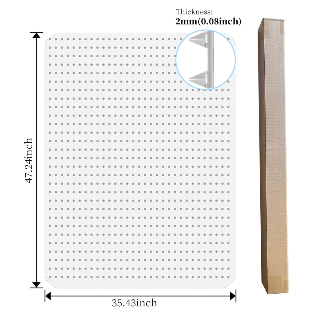 Tonaus Office Chair Mat for Carpeted, 48"×36" Transparent Carpet Floor Protector Cover Rug Mat with Non-Slip Studded Lip, Heavy Duty for Home Computer Desk Rolling Chair