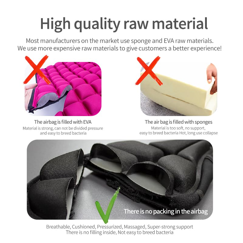 Travel Cushion, 3D Air Cell Comfortable Travel Air Seat,Self-Inflatable Portable Airplane seat Cushion for Car, Office Chair, Wheelchair