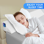 Talcusble King Size(76"x10"x6") Bed Wedge Pillow Plus/Bed Gap Filler for Headboard/Triangle Bolster Pillow/Fill The Gap(0-8") Between Your Headboard and Mattress/Wall(White)