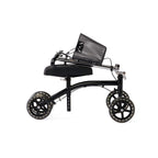 Medline Steerable Knee Walker, Large 8" Wheels, Adjustable Height and Storage Bag, Supports up to 300 lbs, Black