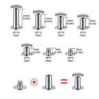 160 Pcs Chicago Screws and Extention Posts, Chicago Scrapbook Extension Posts and Screws, M4 M5 Photo Albums Book Phillips Binding Screws and Posts for Leather Saddles Purses Belt Scrapbook