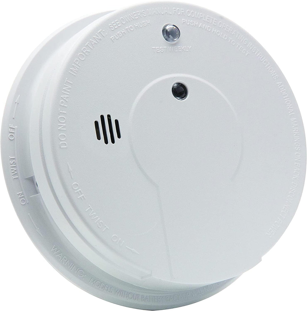 Kidde Smoke Detector, Hardwired Smoke Alarm with 9-Volt Battery Backup, Test-Reset Button, Interconnect Capability, 1 Count (Pack of 1), White