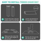 Thickened Chair Mat for Carpet - 48”X 36” Heavy Duty Office Chair Mat for Low-Pile Carpeted Floor. Easy Rolling Carpet Protector for Office Computer Desk Chair, Clear
