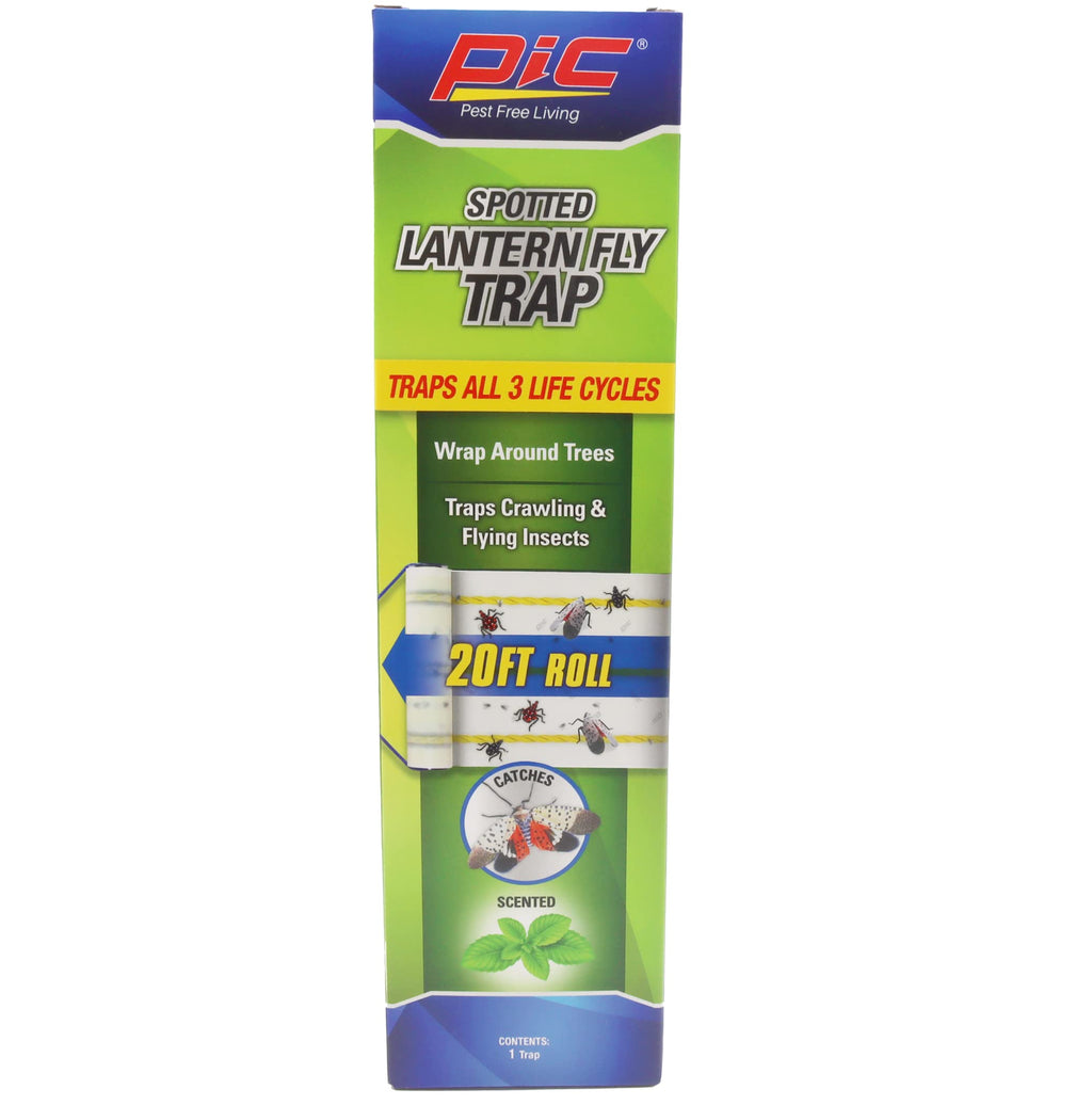 PIC Spotted Lantern Fly Trap, 1 Roll 20ft Roll Each,Flying Insect Trap, Glue Traps to Protect Trees