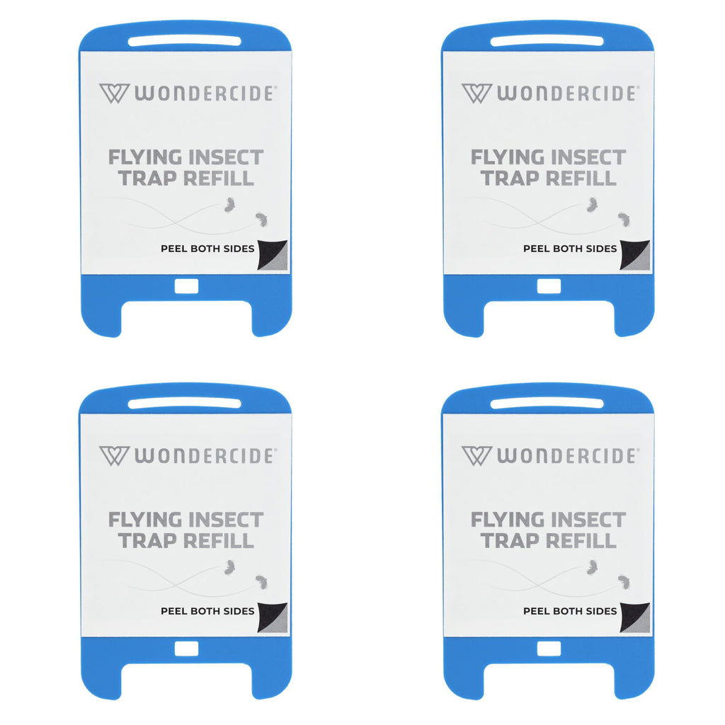 Wondercide - Flying Insect Trap Light Cartridge Refills - No Device - Indoor Bug Catcher for Fruit Flies, Gnats, Moths, and Mosquitoes - Cartridge Refill - 4 Pack