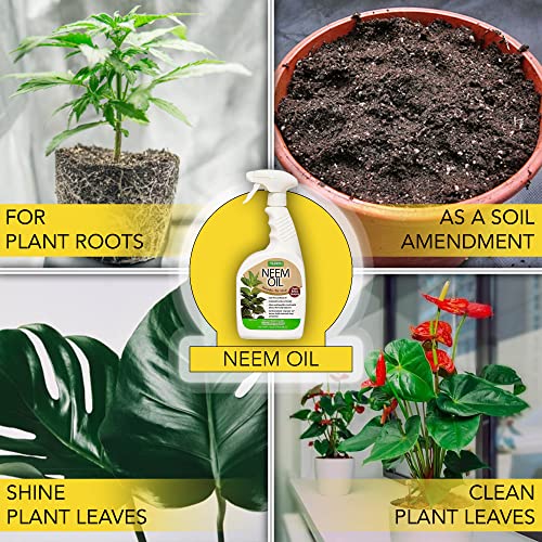 HARRIS Neem Oil Spray for Indoor and Outdoor Plants, Cold Pressed Ready to Use, 20oz