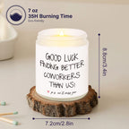 BAUBLEDAZZ Coworker Leaving Gifts for Women, Farewell Gifts for Coworkers- Handmade Lavender Soy Wax Candle(7oz)- Funny Going Away Gift for Coworker, Goodbye Gifts for Coworkers