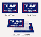 Double Sided Trump 2024 Flag 4x6 Take America Back Donald Trump Flags 200D Polyester with Durable Canvas Header and 2 Brass Grommets for Indoor Outdoor