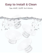 Momcozy M5| M6| M9 Original Replacement Accessories, Food-Grade Silicone & BPA Free, Original Breastfeeding Parts, Inserts 17mm, 4 Pack