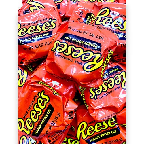 Klub Bulk Reeses Milk Chocolate Miniature Peanut Butter Cups, Individually Wrapped 1.5 lbs-Crunchy Milk Chocolate Filled With Creamy Peanut Butter That Melts In Your Mouth-Kosher and Gluten Free(24 oz)